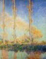 Drei Pappeln im Herbst Claude Monet Landschaft